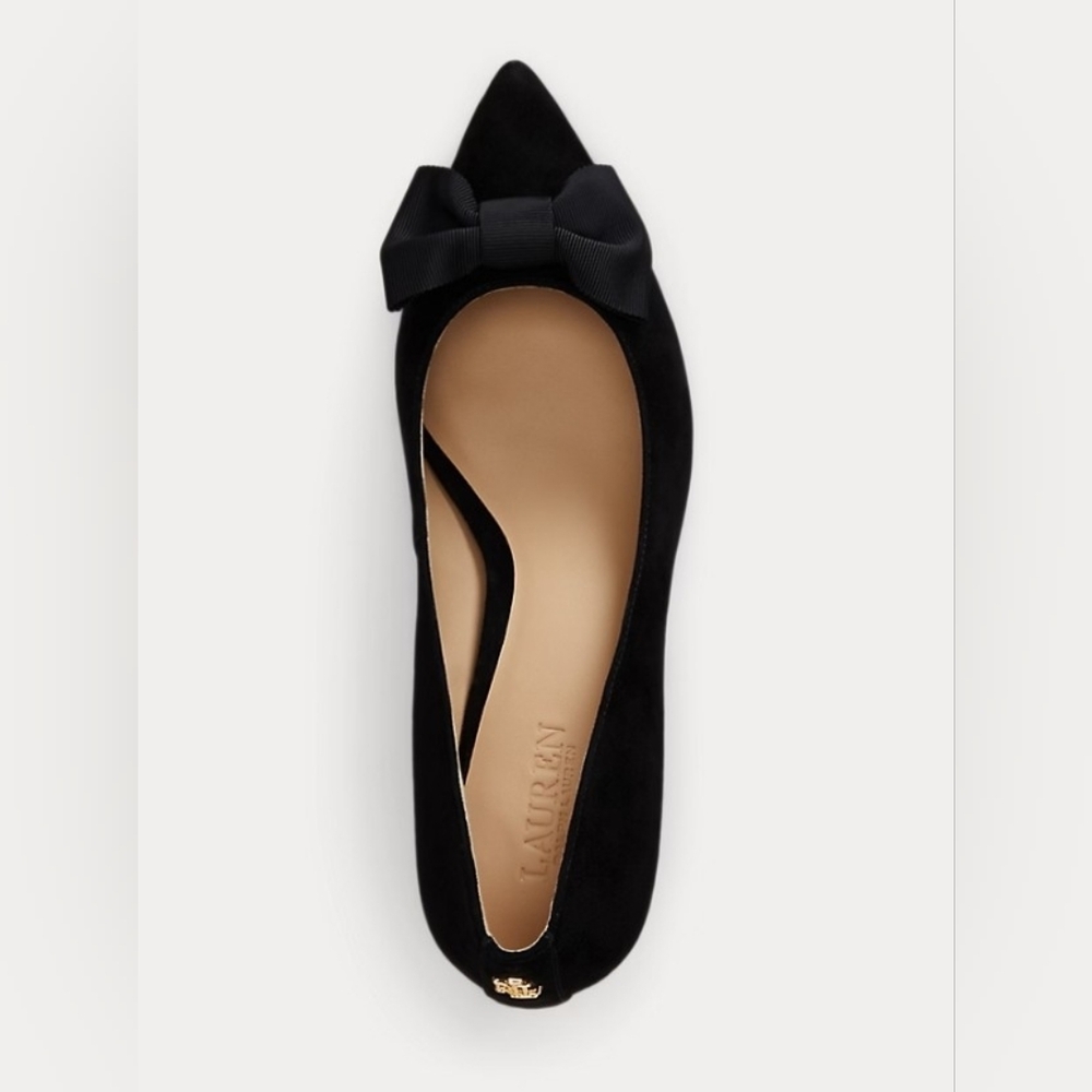 Lauren Ralph Lauren Adrienne Bow-Trim Suede Pump - Picture 12 of 13
